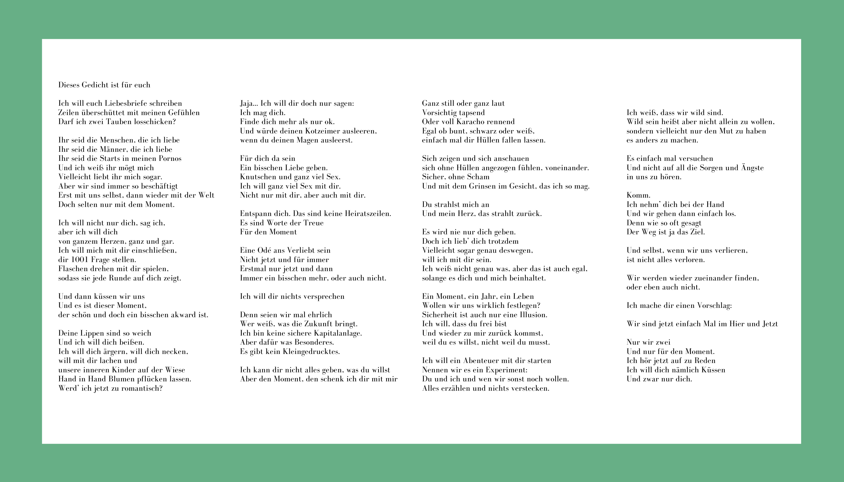 Odé ans Verliebtsein_Gedicht